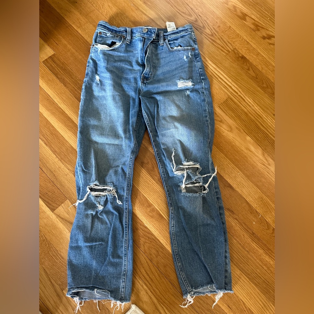 Abercrombie Ankle Straight Ultra High Rise